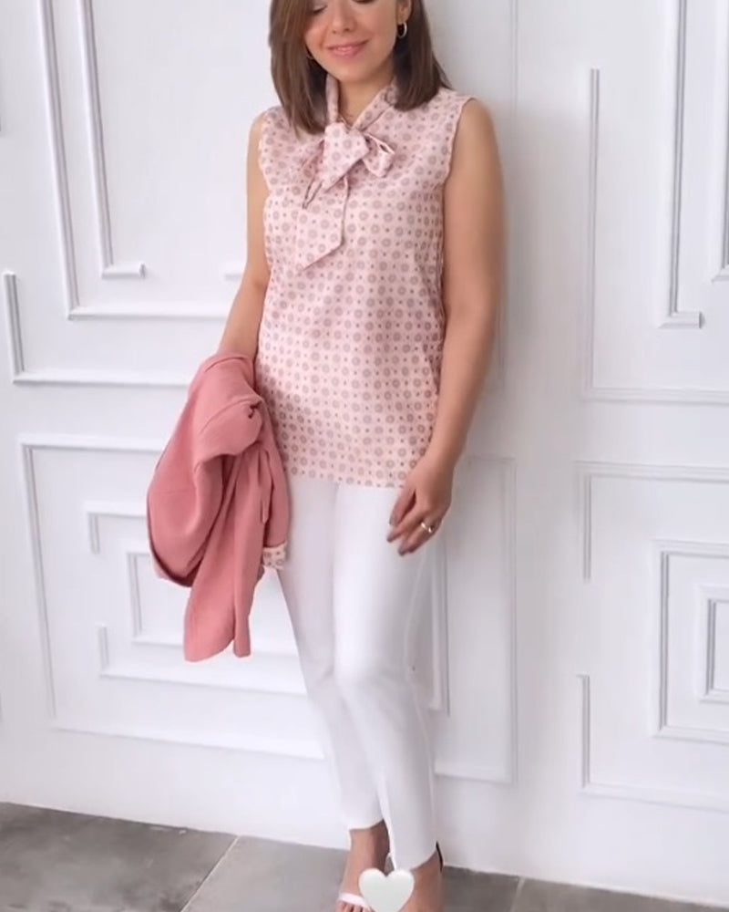 Elegant ärmlös topp med axelband