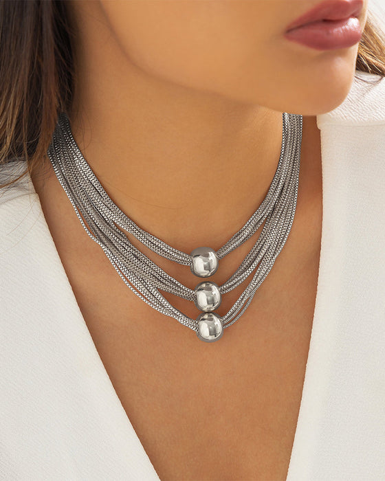 Stapelbart geometriskt halsband/armband med kedja i lager