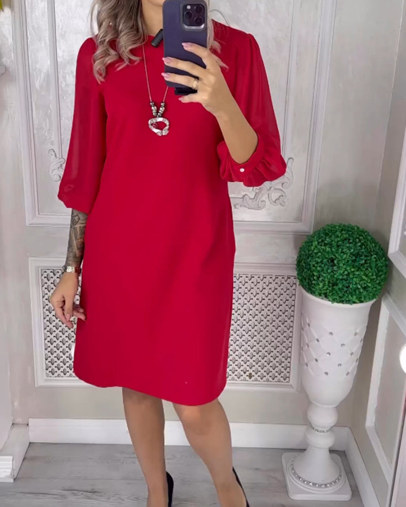 Enfärgad enkel elegant klänning