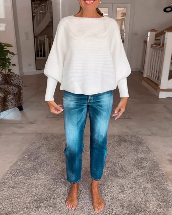 Enfärga Tröja med lanterninärm