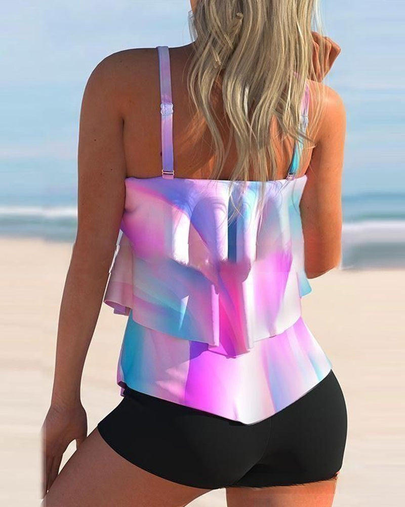 Kjol baddräkt tvådelad bikini