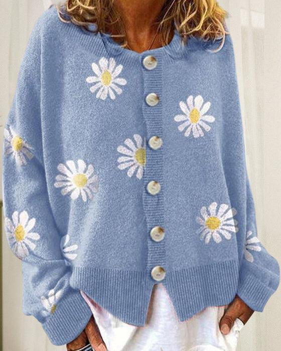 Lös daisy knit cardigan