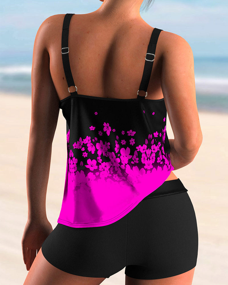 Blommönster Tankini Set