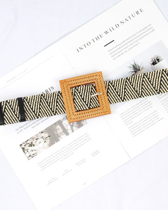 Elastiskt flätat bälte för damer