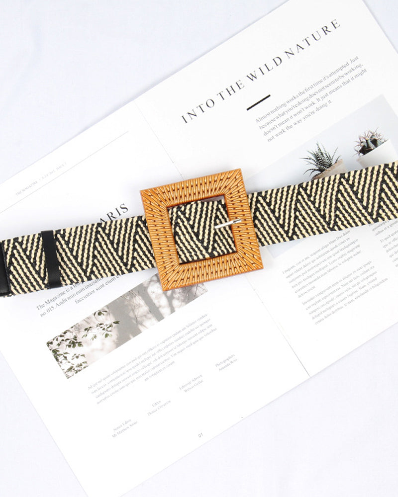 Elastiskt flätat bälte för damer