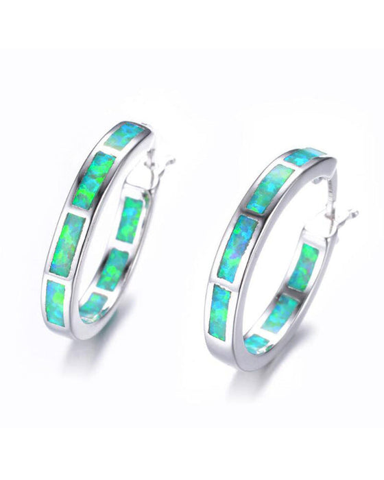 Färgglada runda örhängen