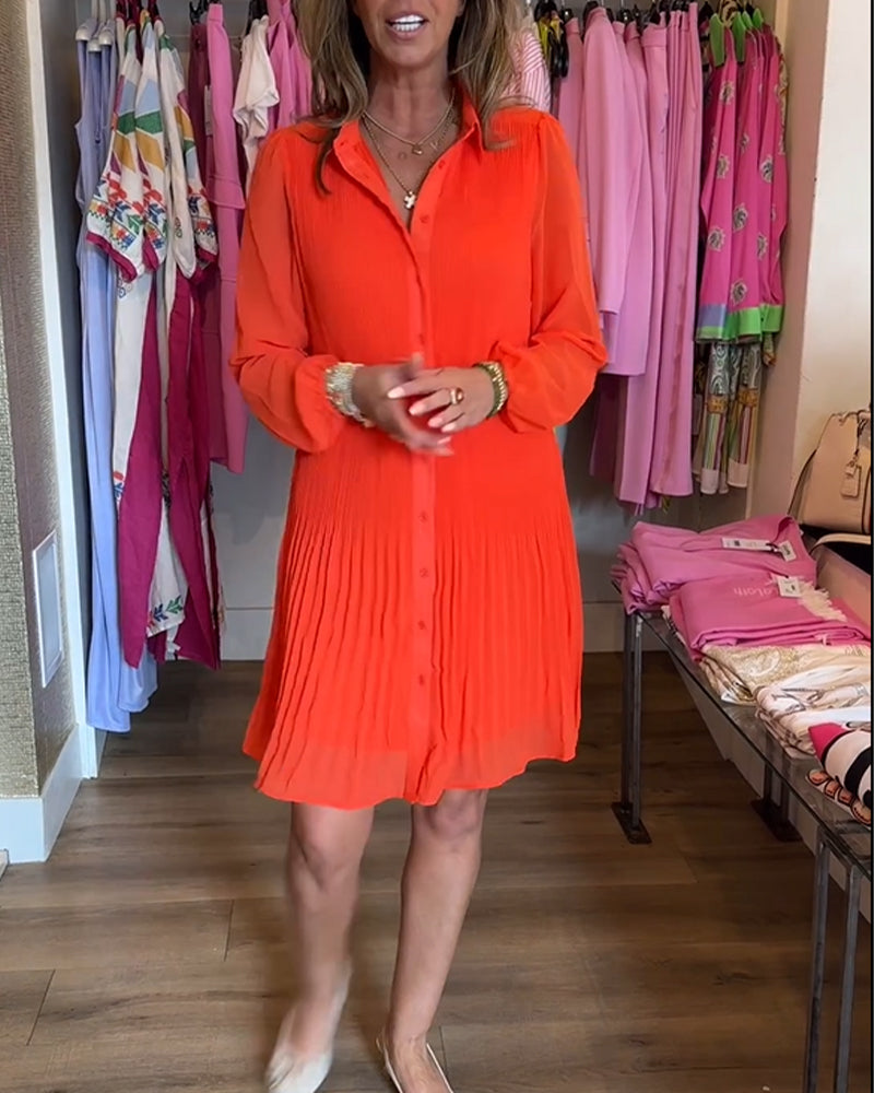 Kvinnors solid patchwork-veckad klänning