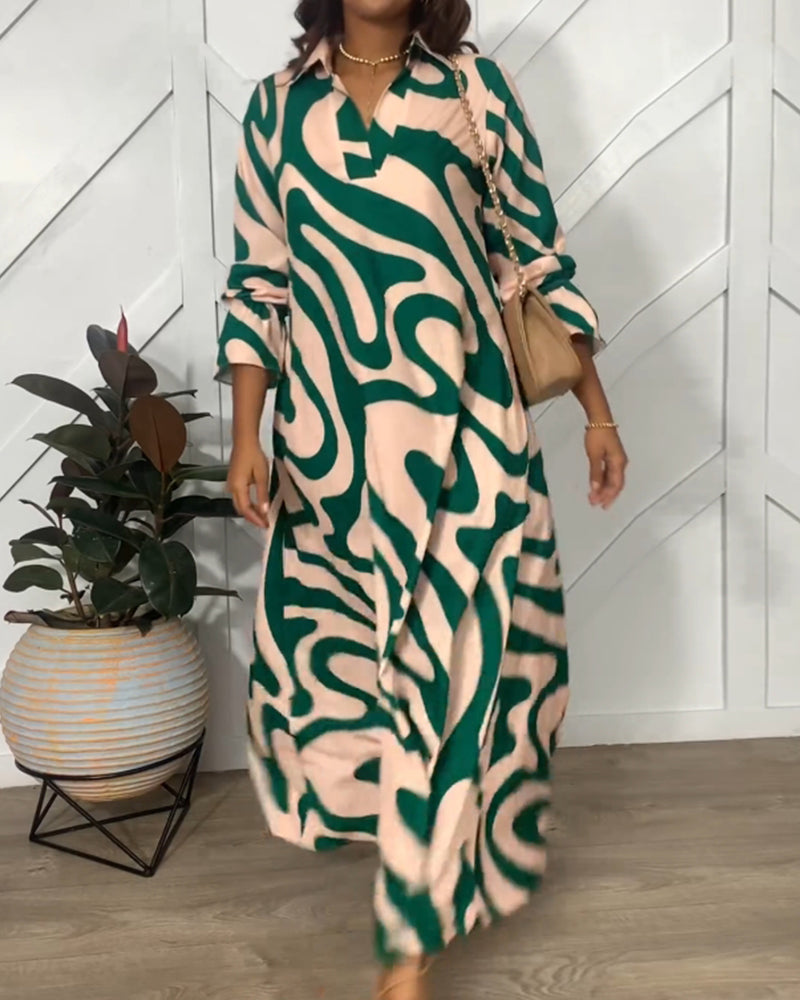 Klänning med elegans och långa ärmar