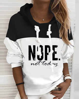 Hoodie med bokstavstryck