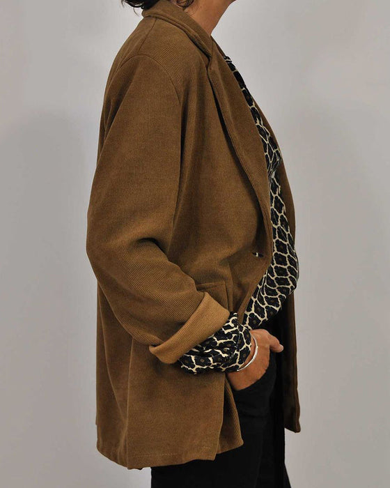 Ledig Blus med V-Ringning