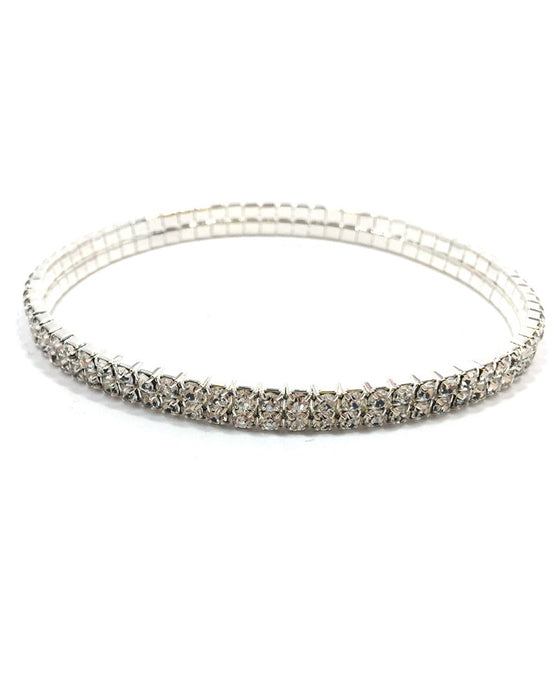 Fotlänk med flerskikts ankel i stretchkristall