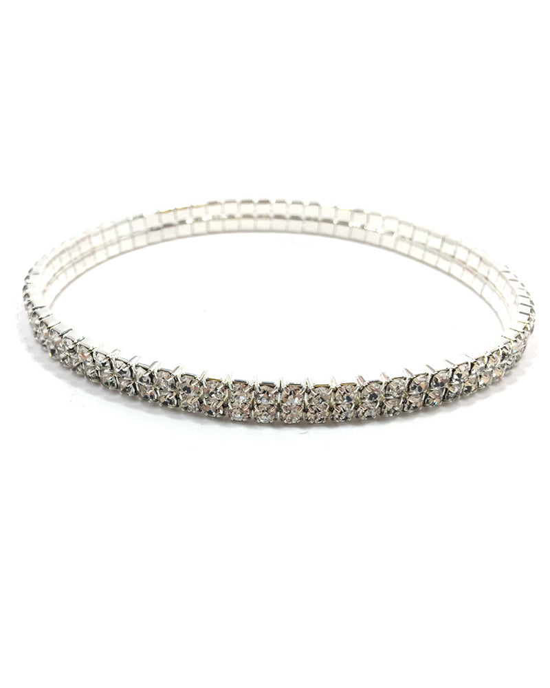 Fotlänk med flerskikts ankel i stretchkristall