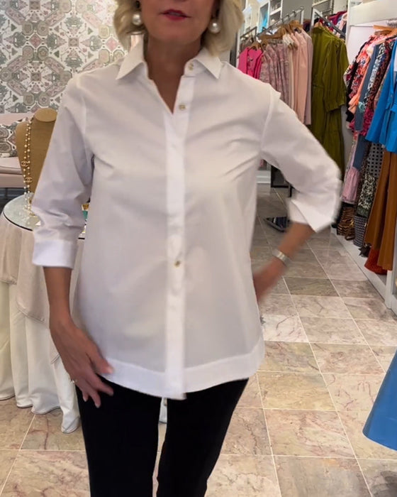 Enfärgad blus med dragkedja