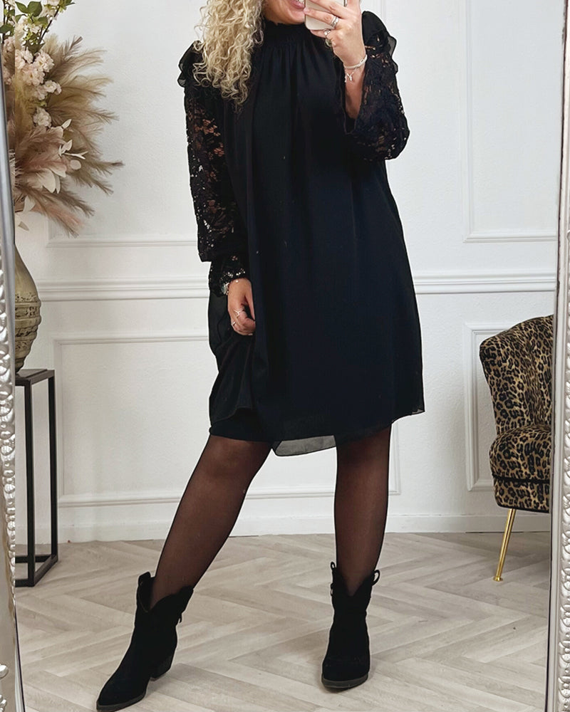 Elegant ärmlös klänning med spets