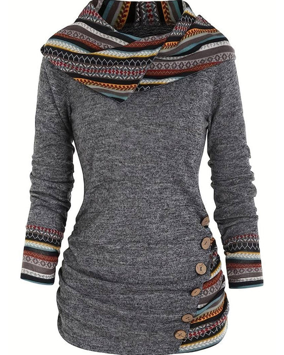 Kontrastfärgad Avslappnad hoodie