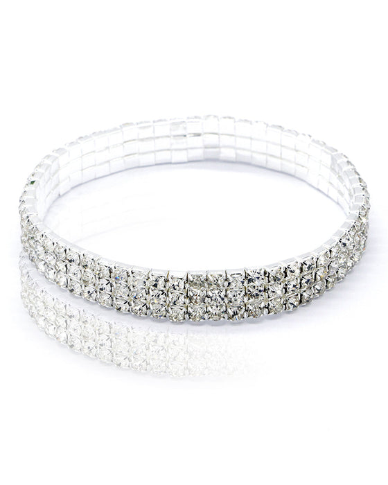 Fotlänk med flerskikts ankel i stretchkristall