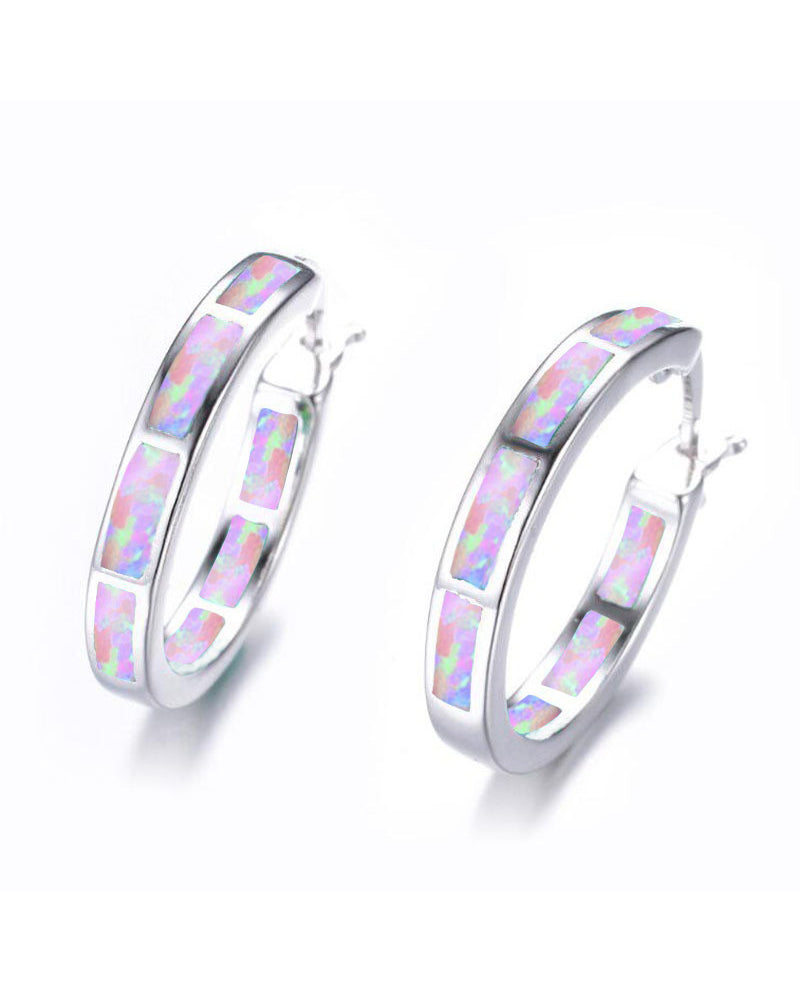 Färgglada runda örhängen