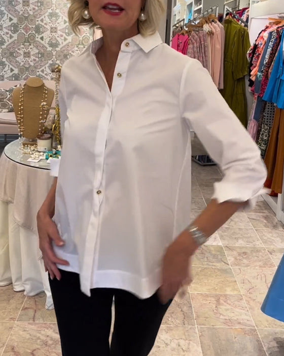 Enfärgad blus med dragkedja