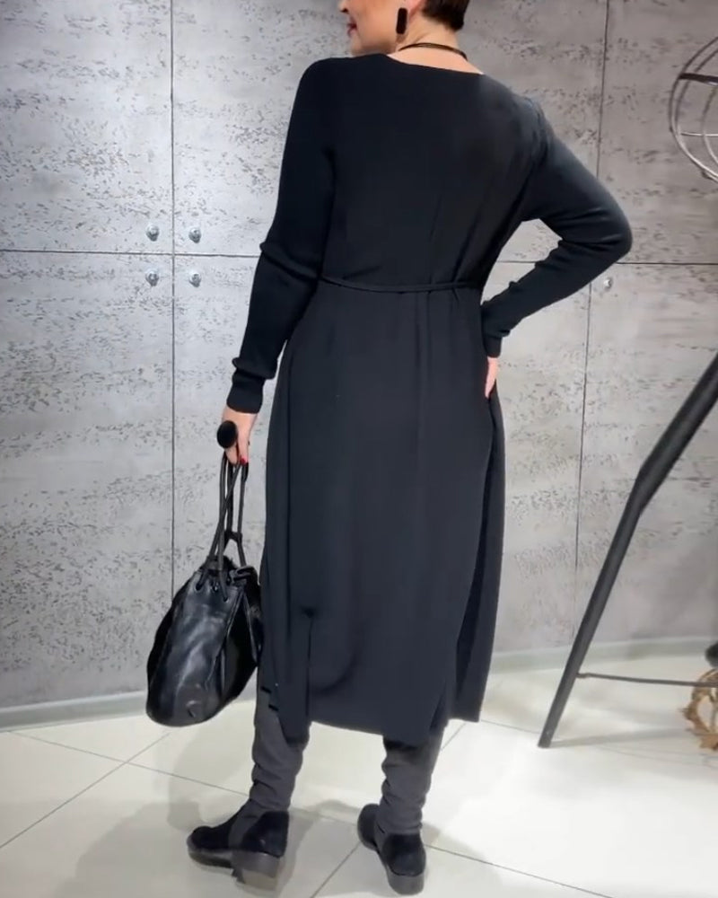 Enfärgad Klänningar med knytband