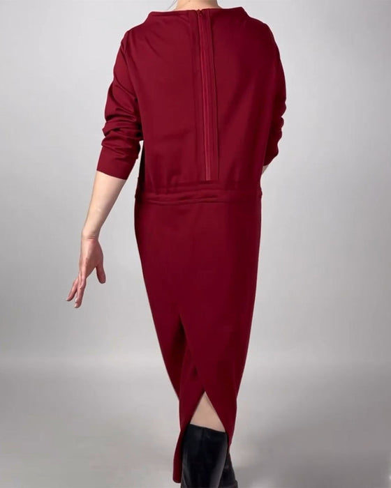 Enfärgade Klänning med fickor