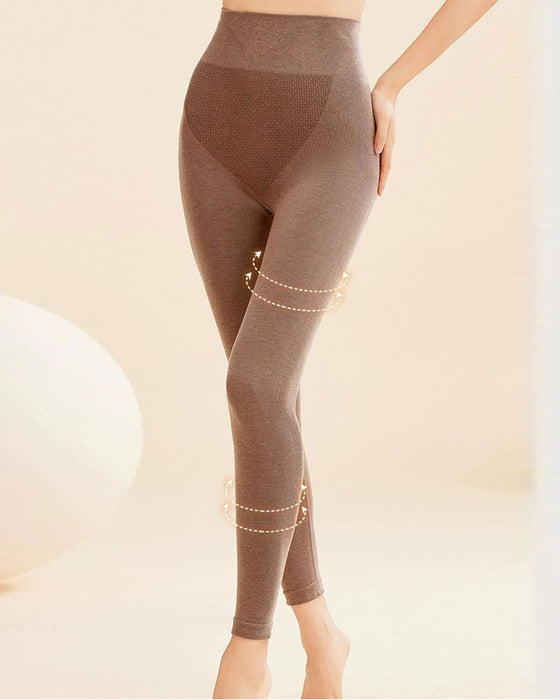 Leggings Enfärgad Hög Midja