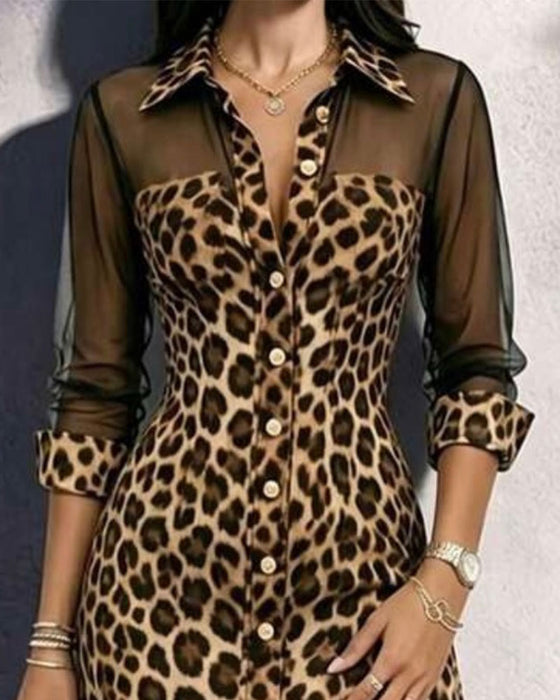 Klädning Slag Leopard Trendig