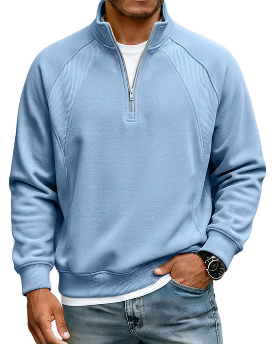 Sweatshirt Halv Zip Ståkrage