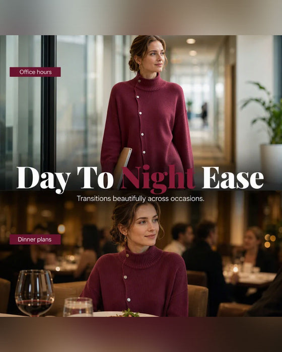 Kofta Turtleneck Enkelknäppt