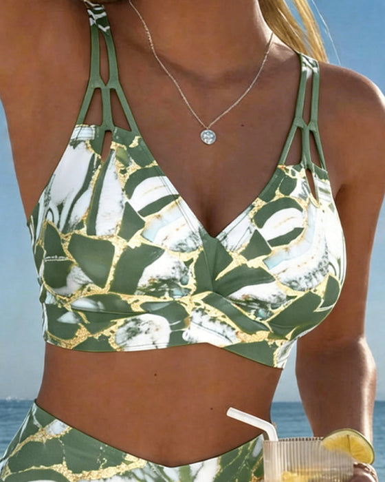 Bikini Marmor Tryck Utskärning