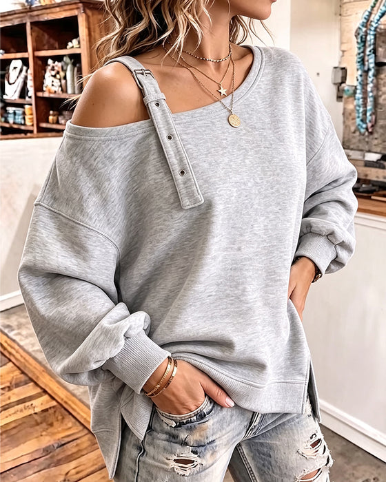 Sweatshirt Bar Axel Rem Slits Löst Passform