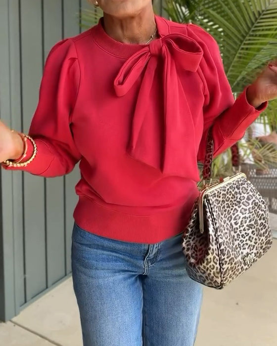 Sweatshirt Rosett Ballongärm