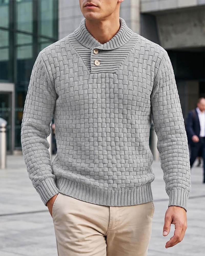 Pullover Herr Rutig Avslappnad