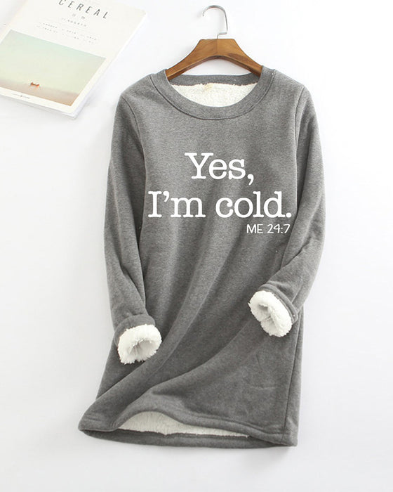 Sweatshirt med engelskt tryck