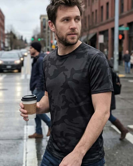 T-Shirt Camo Kort Ärm Herr