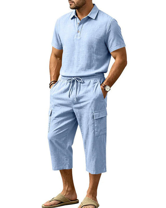 Set Polo Topp Capri Byxor