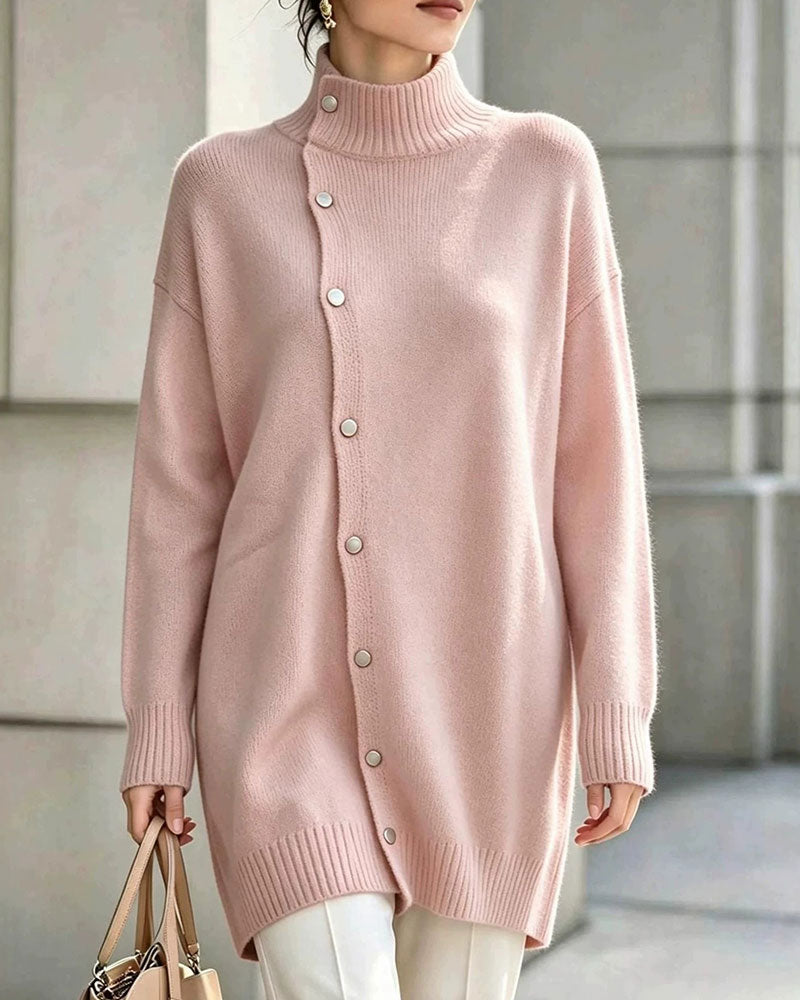 Kofta Turtleneck Enkelknäppt