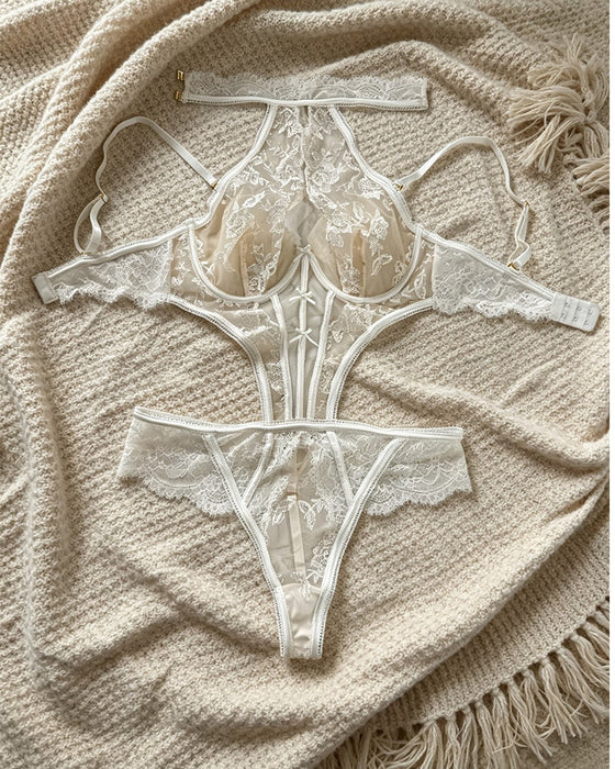 Lingerie Sheer Halter Body