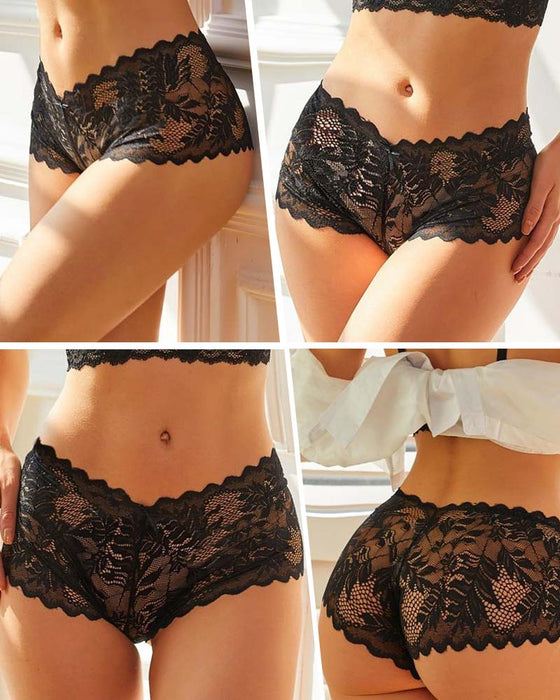 Dam 8-Pack Sexiga V-Midja Spetsstringtrosor