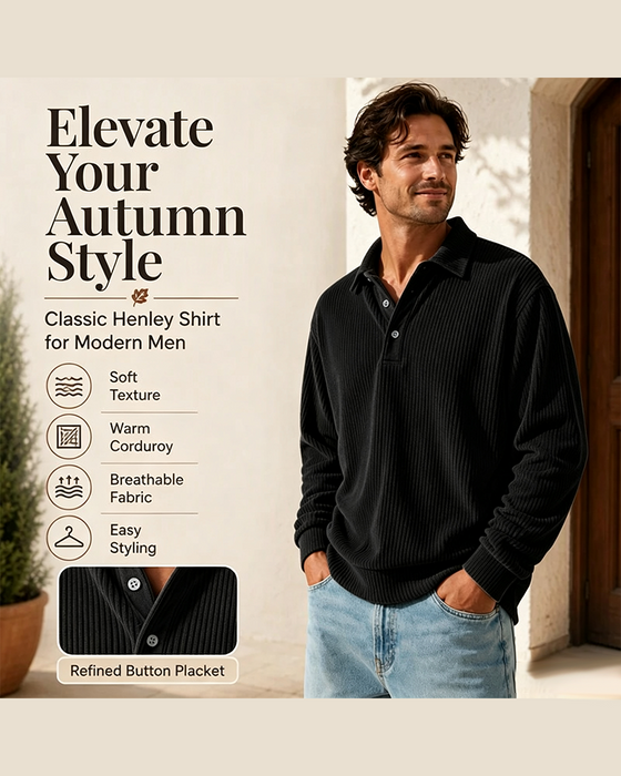 Herr Pullover Sweatshirt Krage Knapp Rand