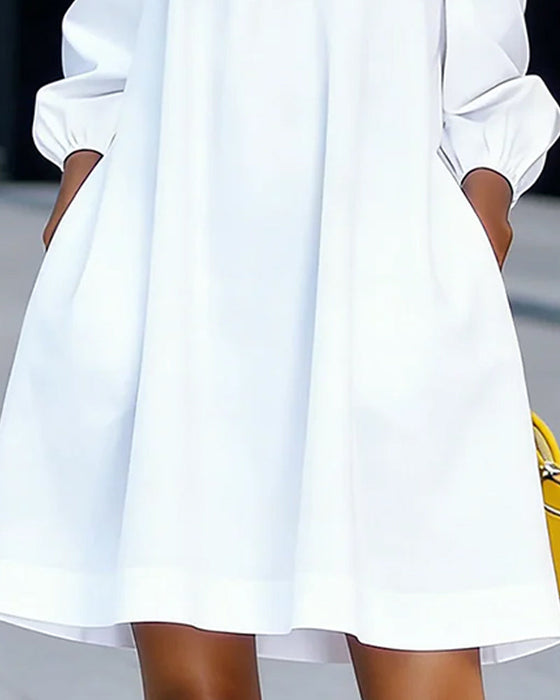 Klänning Off-Shoulder Blommig Accent