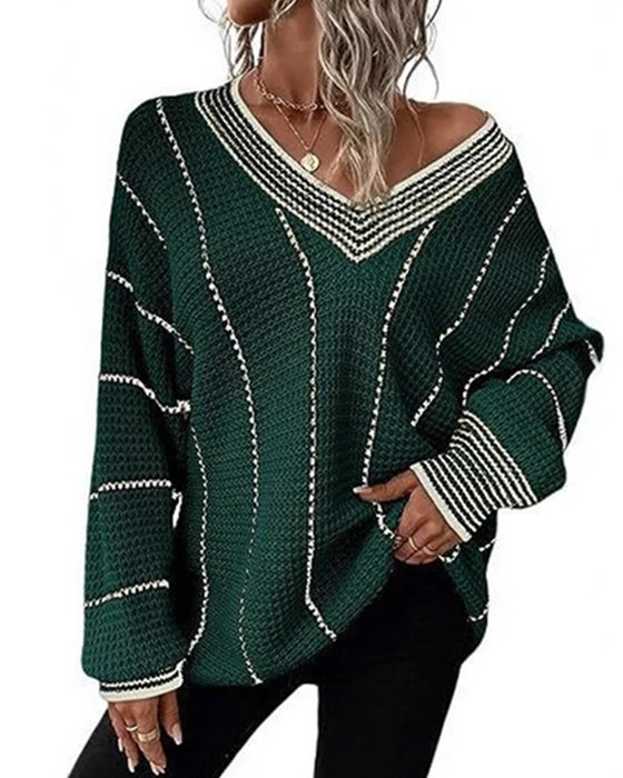 Pullover Tröja Casual Loose Fit Rand
