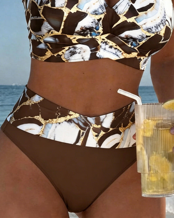 Bikini Marmor Tryck Utskärning