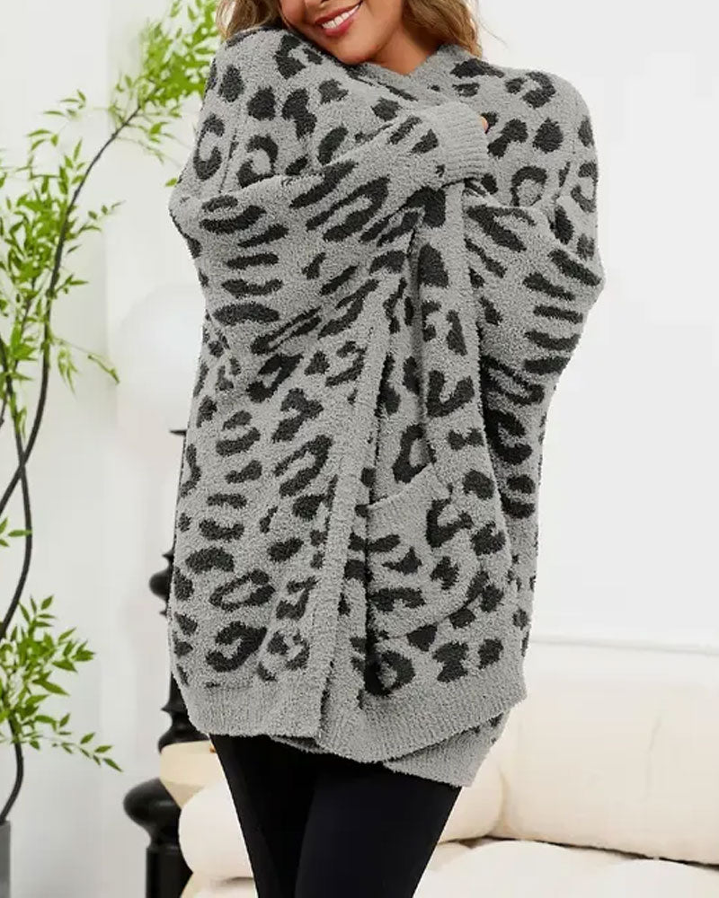 Cardigan Ficka Casual Lång Ärm