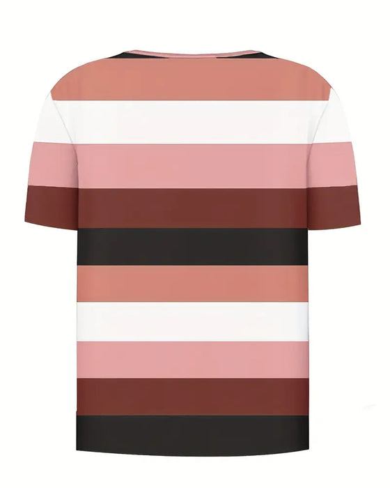 Mångsidig T-Shirt Med Sträcken och Knappar