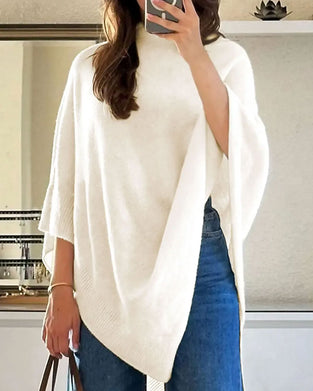 Pullover Hög Hals Asymmetrisk