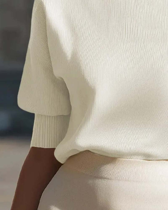Pullover Halvturtleneck Puffärm