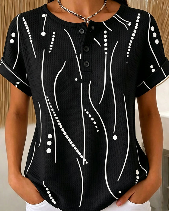 T-Shirt Rund Hals Kortärmad