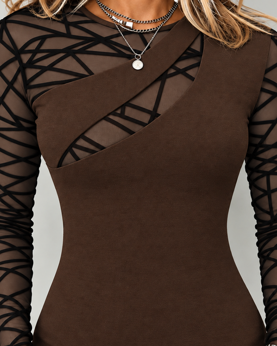 Topp Rundhalsad Kors Solid