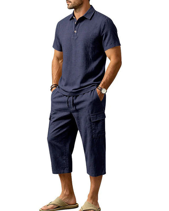 Set Polo Topp Capri Byxor