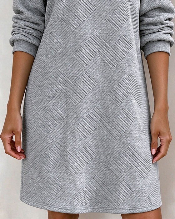 Klänning Geometrisk Präglad Sweatshirt Rak